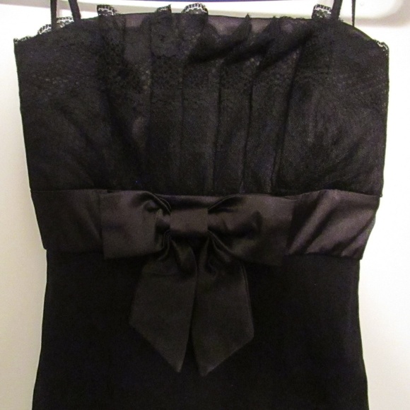 Strapless Empire Waist BodyCon Little Black Dress - Picture 2 of 8